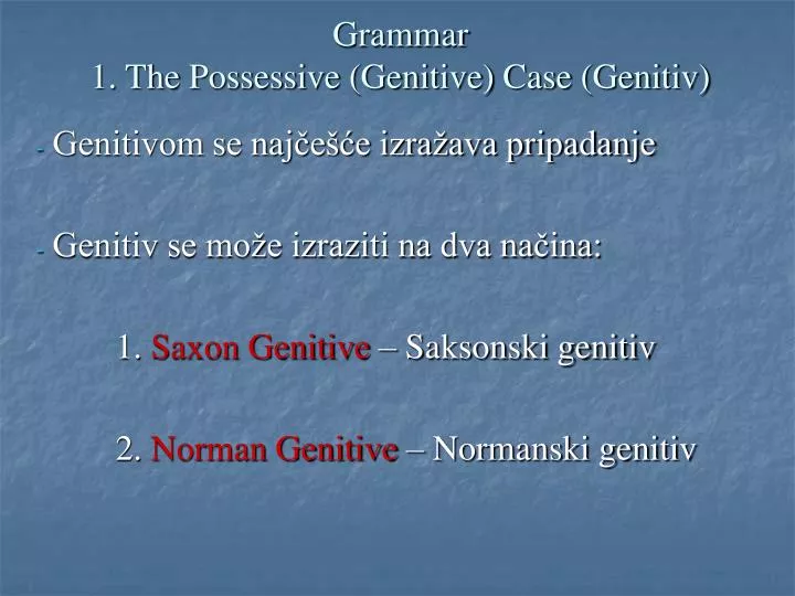 grammar 1 the possessive genitive case genitiv