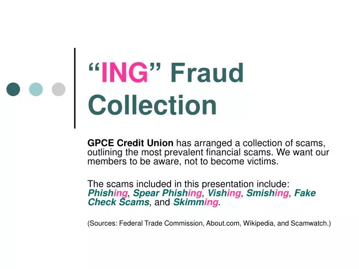 ing fraud collection