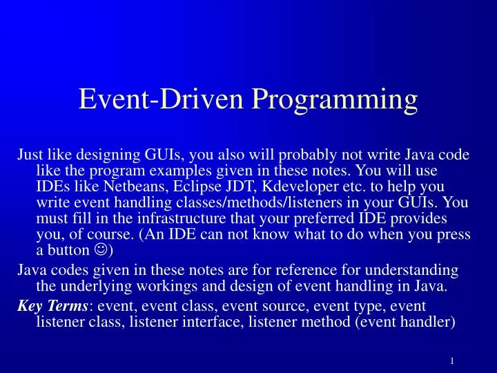 event driven programming