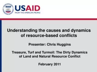 Understanding the causes and dynamics of resource- b ased conflicts