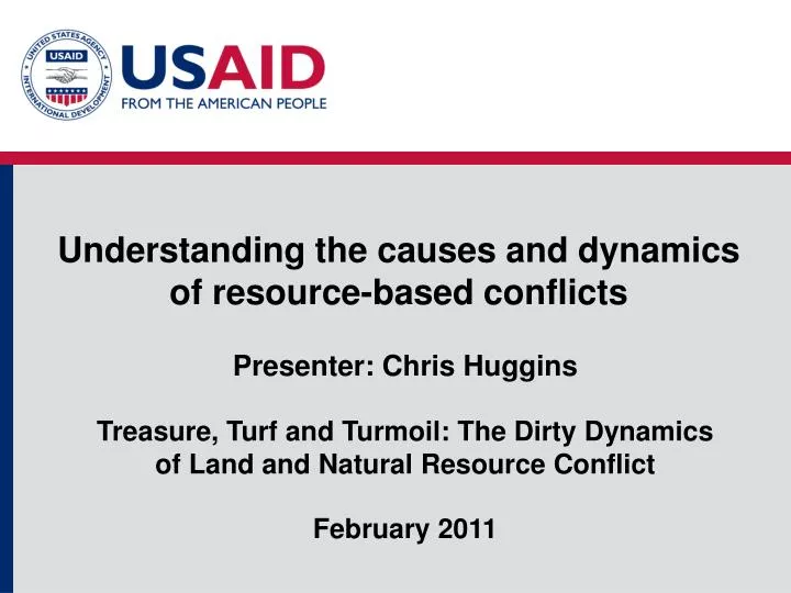 understanding the causes and dynamics of resource b ased conflicts