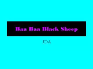 baa baa black sheep