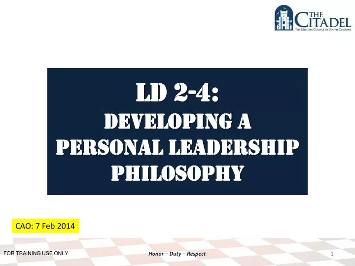 ld 2 4 developing a personal leadership philosophy