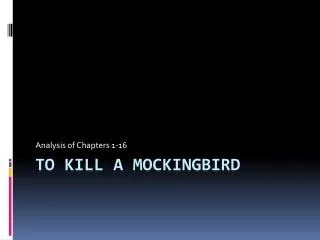 To Kill a Mockingbird