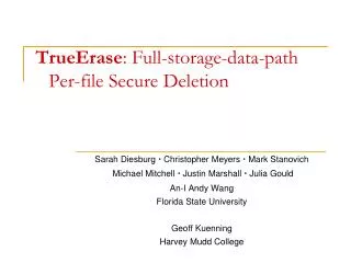 TrueErase : Full-storage-data-path Per-file Secure Deletion