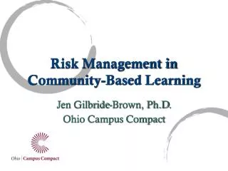 Risk Management in Community-Based Learning