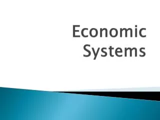 Economic Systems