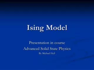 Ising Model