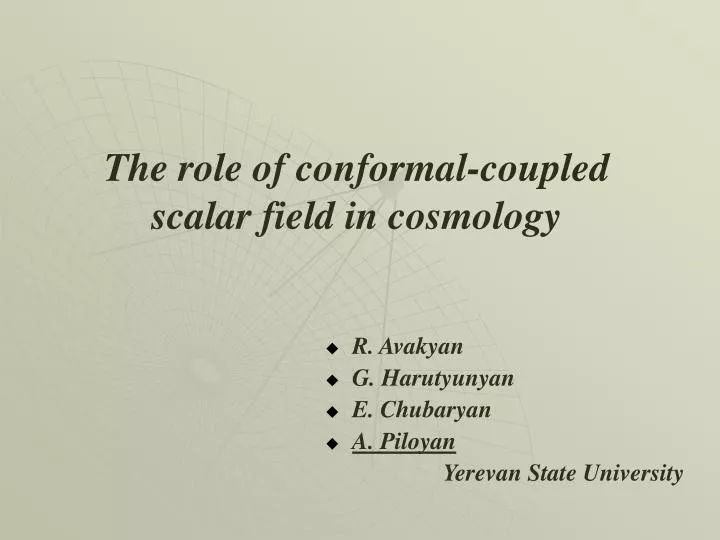 the role of conformal coupled scalar field in cosmology