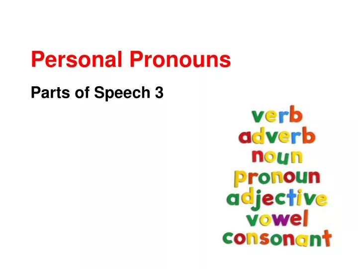 personal pronouns