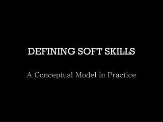 defining soft skills