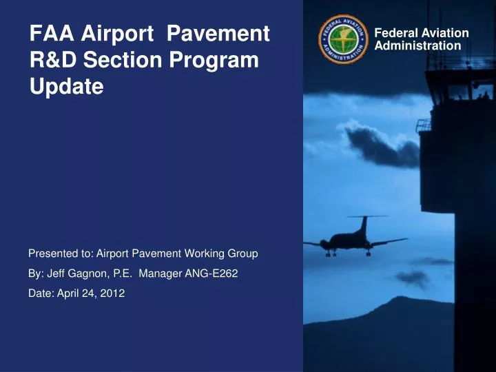 faa airport pavement r d section program update