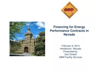 Financing for Energy Performance Contracts in Nevada