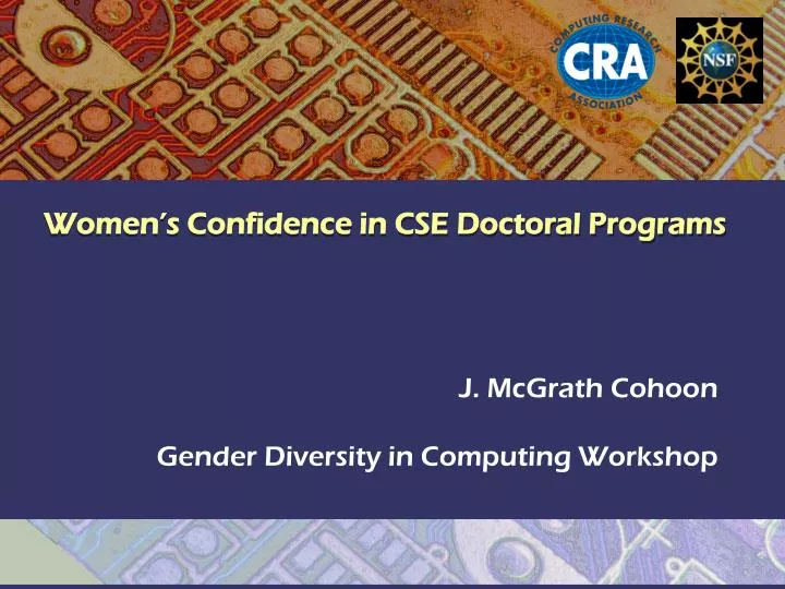 women s confidence in cse doctoral programs