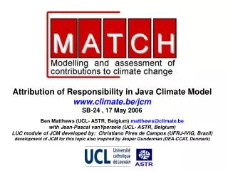 Attribution of Responsibility in Java Climate Model climate.be/jcm SB-24 , 17 May 2006