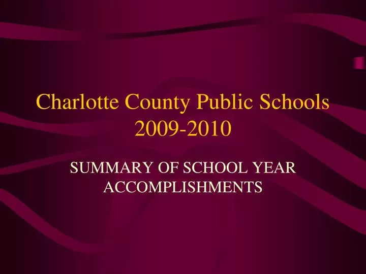 charlotte county public schools 2009 2010