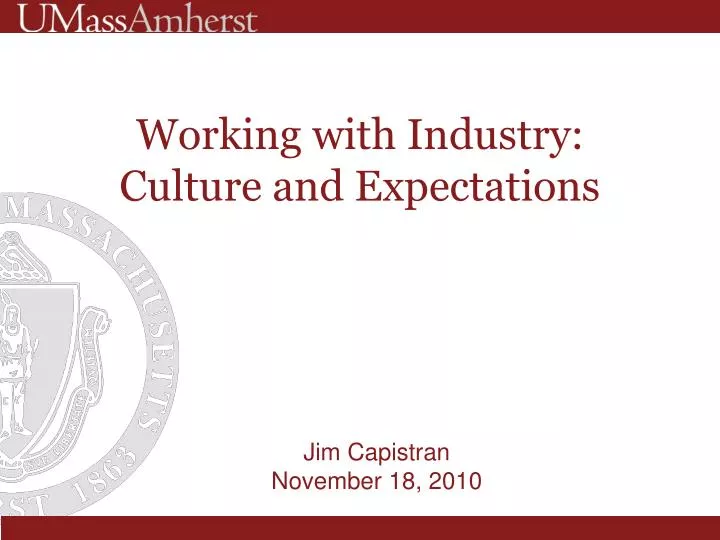 working with industry culture and expectations