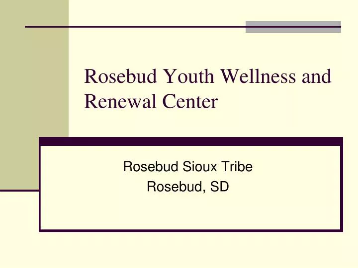 rosebud youth wellness and renewal center