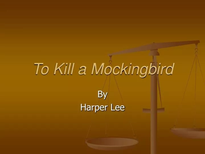 to kill a mockingbird