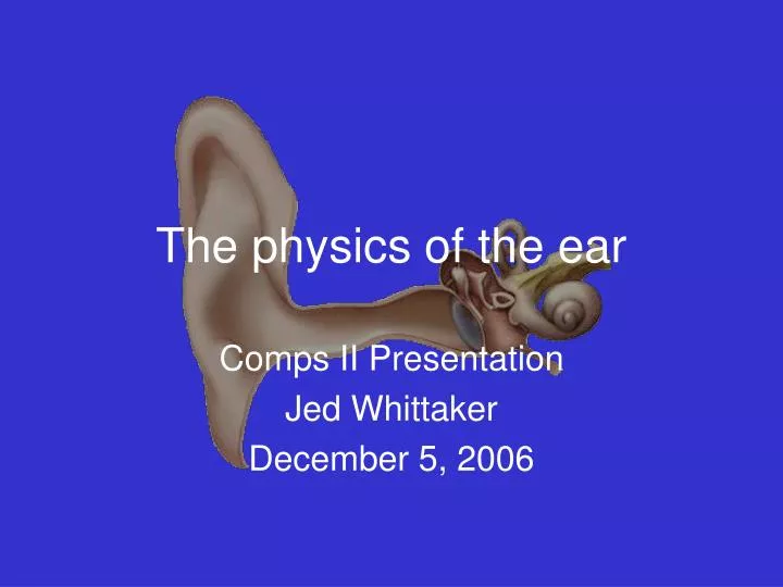 the physics of the ear