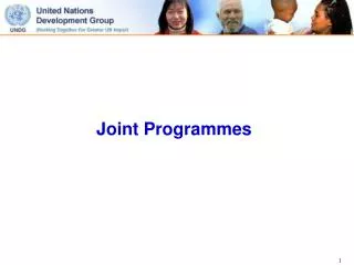 Joint Programmes