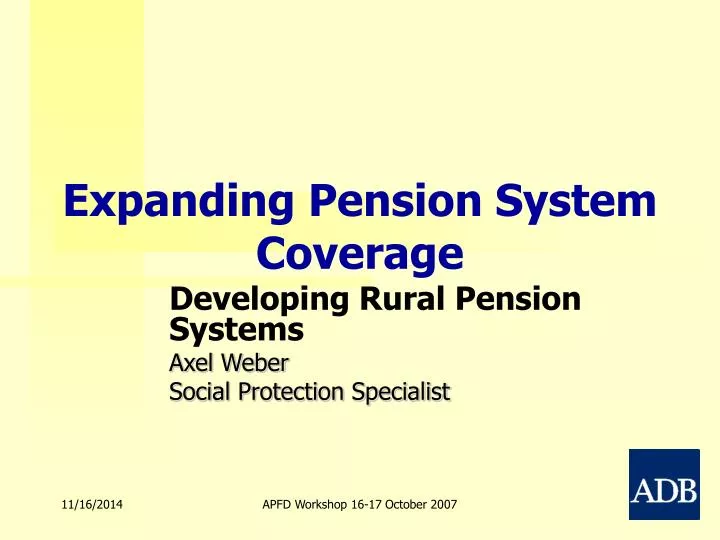 expanding pension system coverage