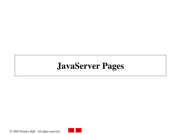 javaserver pages