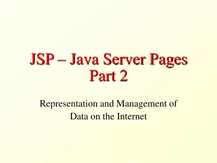 jsp java server pages part 2