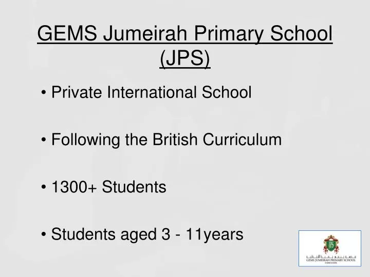 gems jumeirah primary school jps