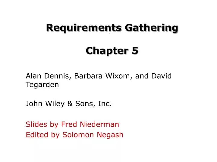 requirements gathering chapter 5