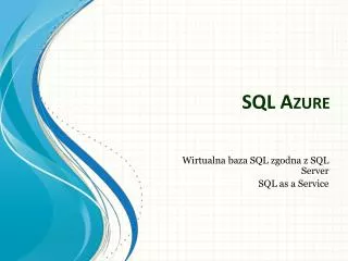 sql azure