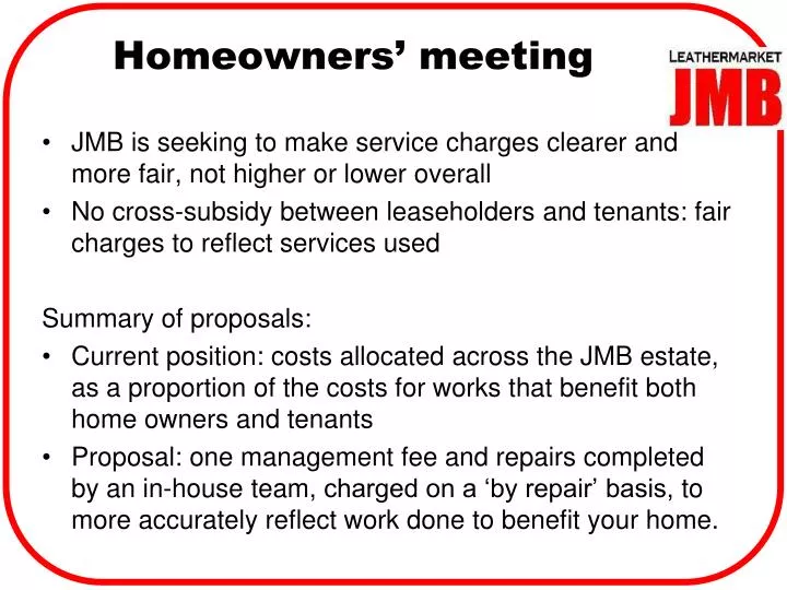 homeowners meeting