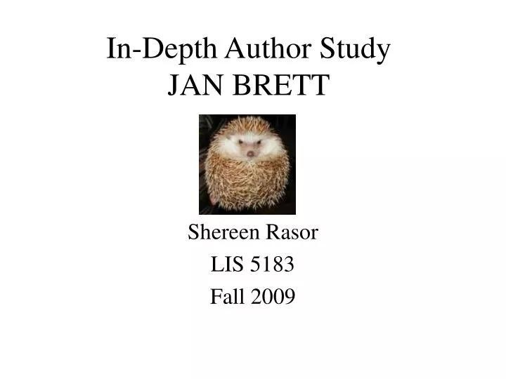 in depth author study jan brett