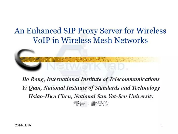 an enhanced sip proxy server for wireless voip in wireless mesh networks
