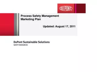Process Safety Management Marketing Plan