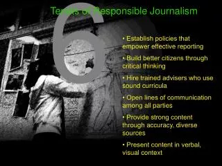 Tenets of Responsible Journalism