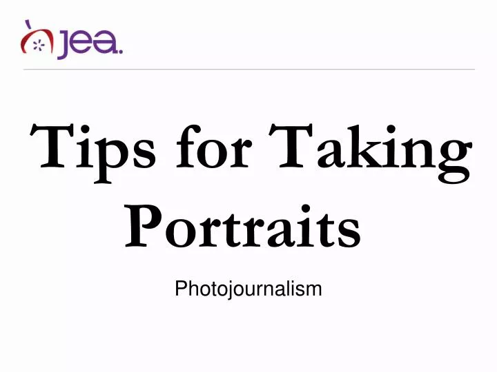 tips for taking portraits