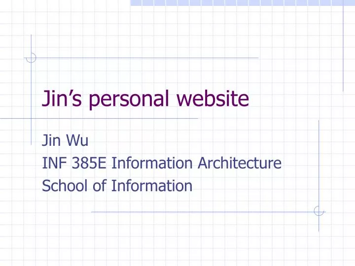 jin s personal website