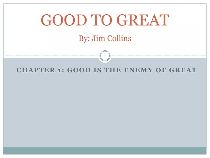 good to great by jim collins