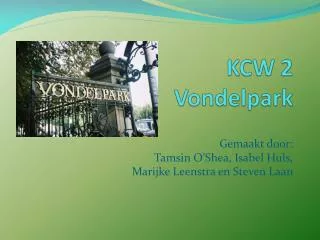 kcw 2 vondelpark