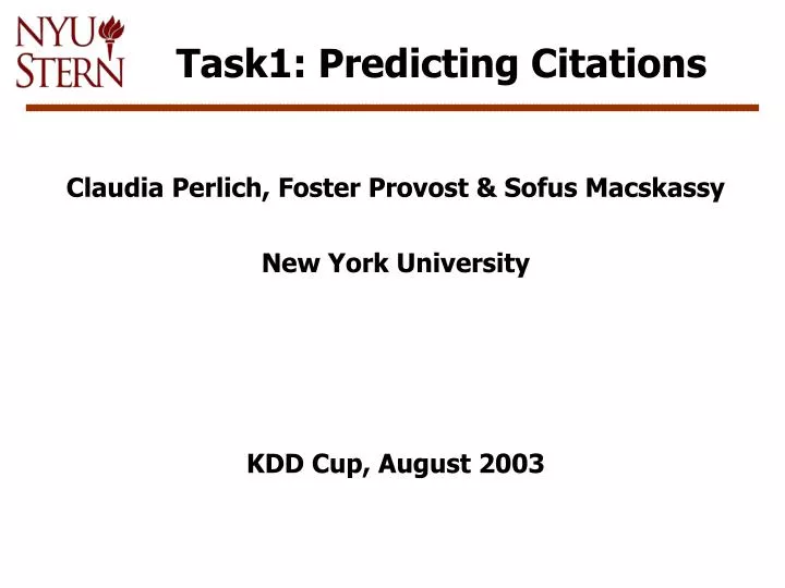task1 predicting citations