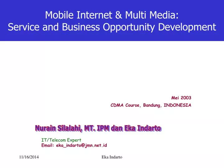 mobile internet multi media service and business opportunity development