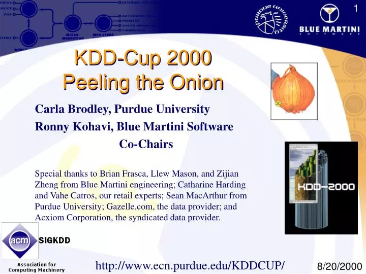 kdd cup 2000 peeling the onion