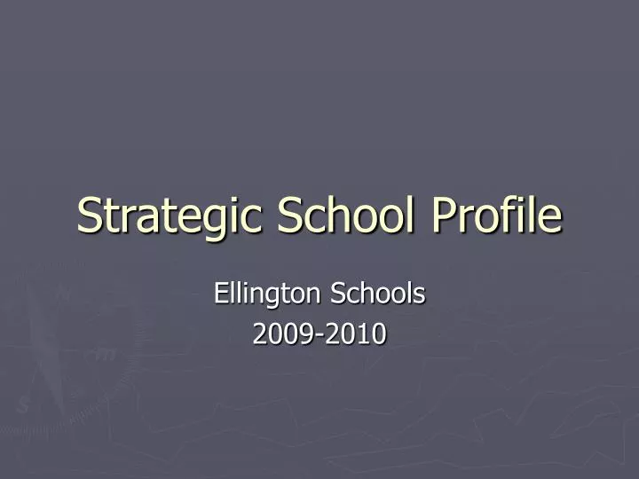 strategic school profile
