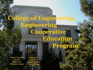 College of Engineering, Engineering Cooperative