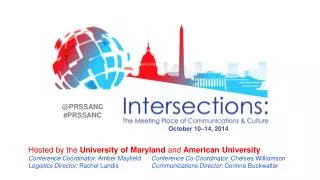 Hosted by the University of Maryland and American University