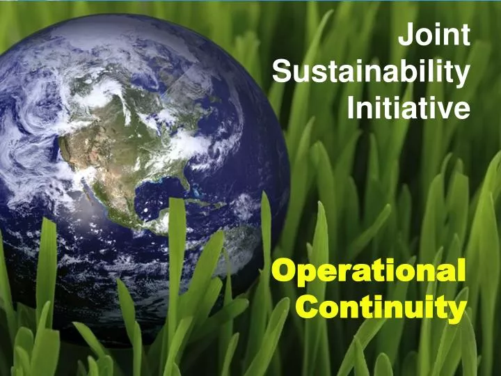 joint sustainability initiative