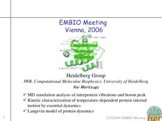 EMBIO Meeting Vienna, 2006