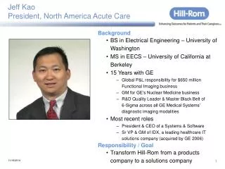 Jeff Kao President, North America Acute Care