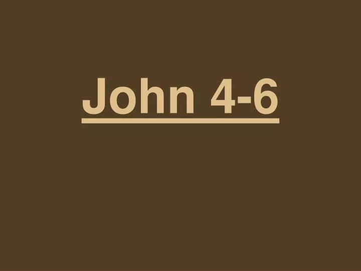 john 4 6